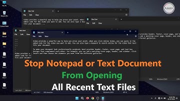How to Stop Notepad or Text Document from Opening All Recent Text Files