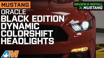 2015-2022 Mustang Oracle Black Edition Dynamic ColorSHIFT RGB+A Headlights Review & Install