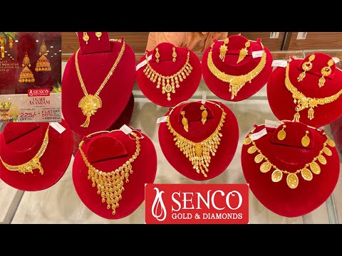 Senco light weight gold necklaces | Gold necklace designs starting at 12gm | Senco gold & diamonds