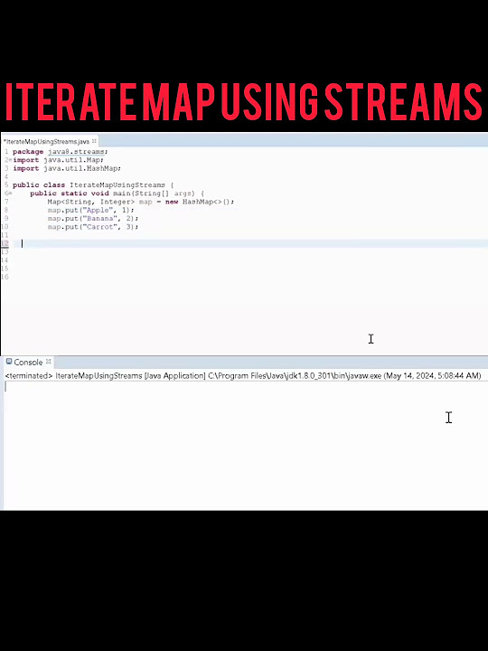 Iterate map using Java streams #java8 - YouTube