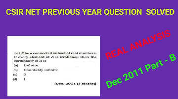 CSIR NET PYQ SOLVED | #1 |REAL ANALYSIS:  COUNTABILITY  | Dec 2011- Part B | NA Math Study