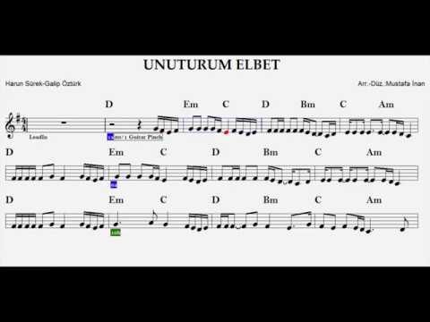 UNUTURUM ELBET--Em--(Play Along)--:Flute,Guitar,Keyboard,Violin,Melodica