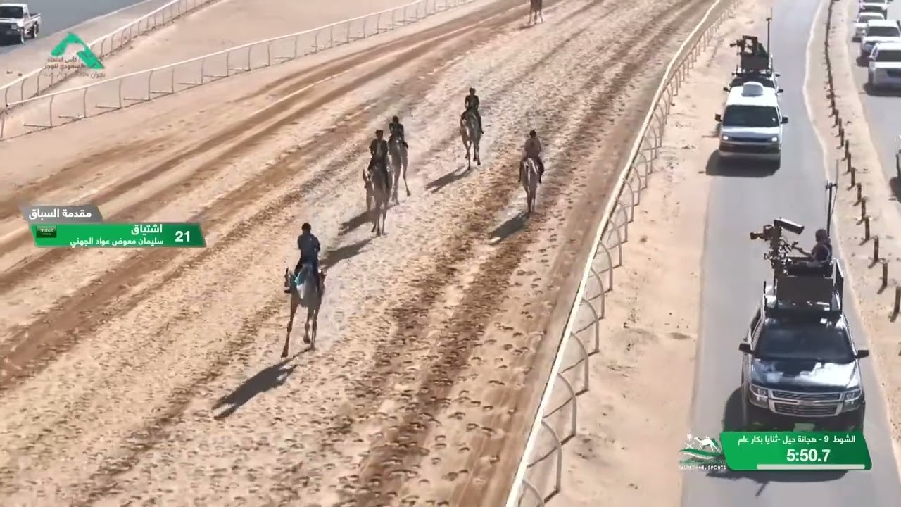 الشوط الأول سباق الهجانة حيل ووثنايا بكار صباح يوم السبت 5-10-2024 من #كأس_الاتحاد_السعودي_للهجن