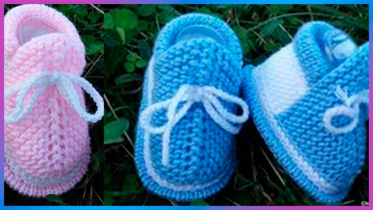 Zapatitos tejidos a crochet niños pequeños - YouTube