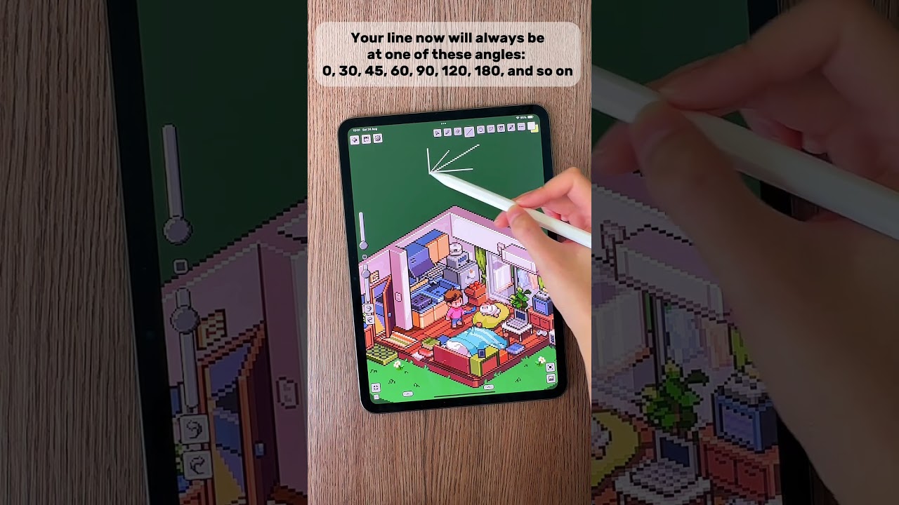 Create perfect angle lines in Pixquare app 