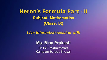 Live Interaction on PMeVIDYA : Heron