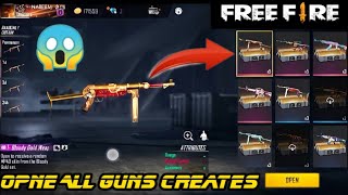 Opening All Guns Creates|| how to get gun skin in Free Fire || free fire tips and tricks screenshot 4