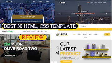 Website template review made with HTML CSS