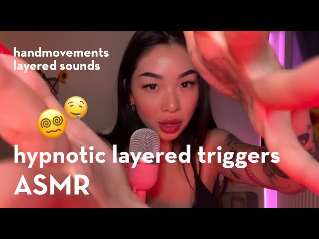 ASMR | HYPNOTIC LAYERED TRIGGERS 😵‍💫🤤 | hand movements | mouth sounds | layered sounds | echo