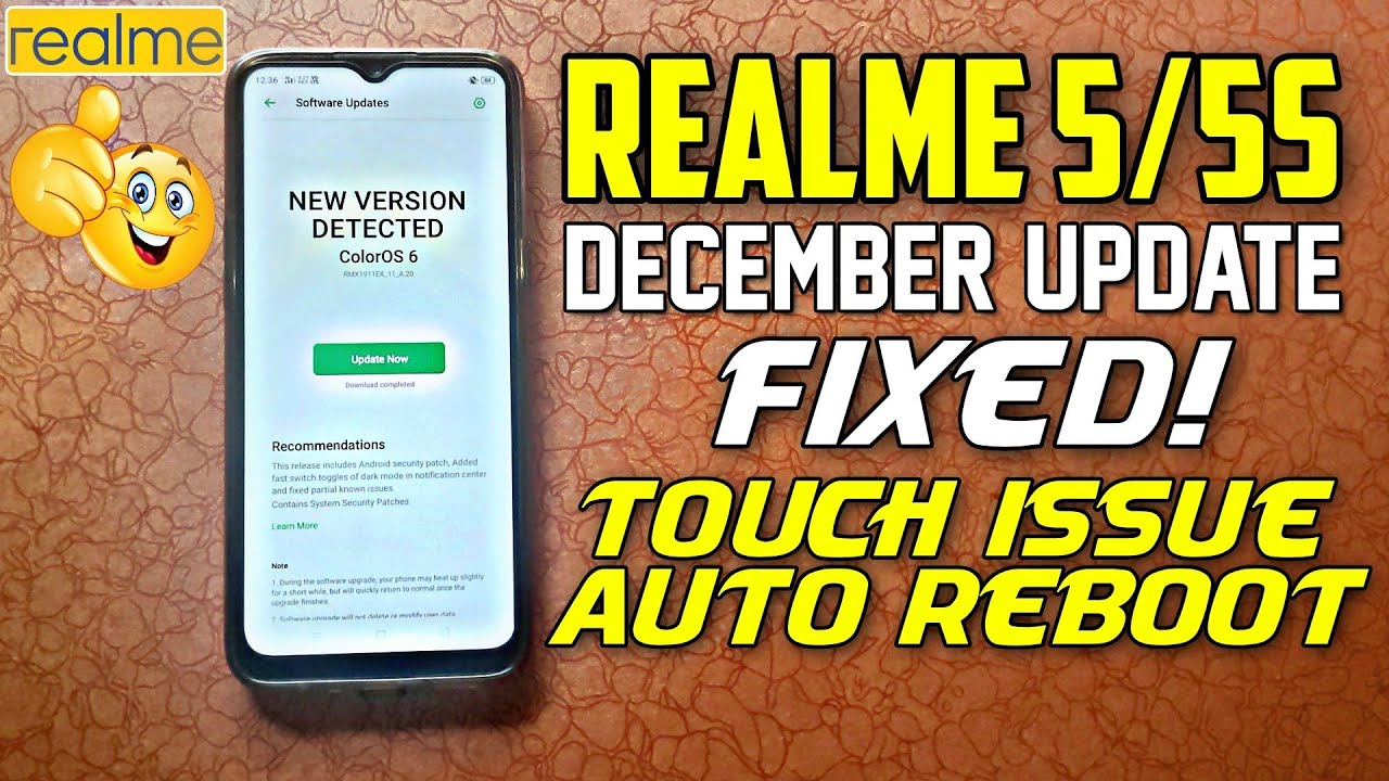Realme 5/5s New December Update | Fix Headphone Touch Issue & Auto Reboot | RMX1911EX_11_A.20