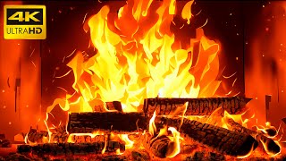 🔥 Fireplace with Tranquil Hearthside Dance: Logs Burning for Relaxation 🔥 Crackling Fireplace 4K UHD