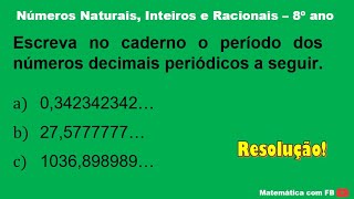 Write in your notebook the period of the following periodic decimal numbers
