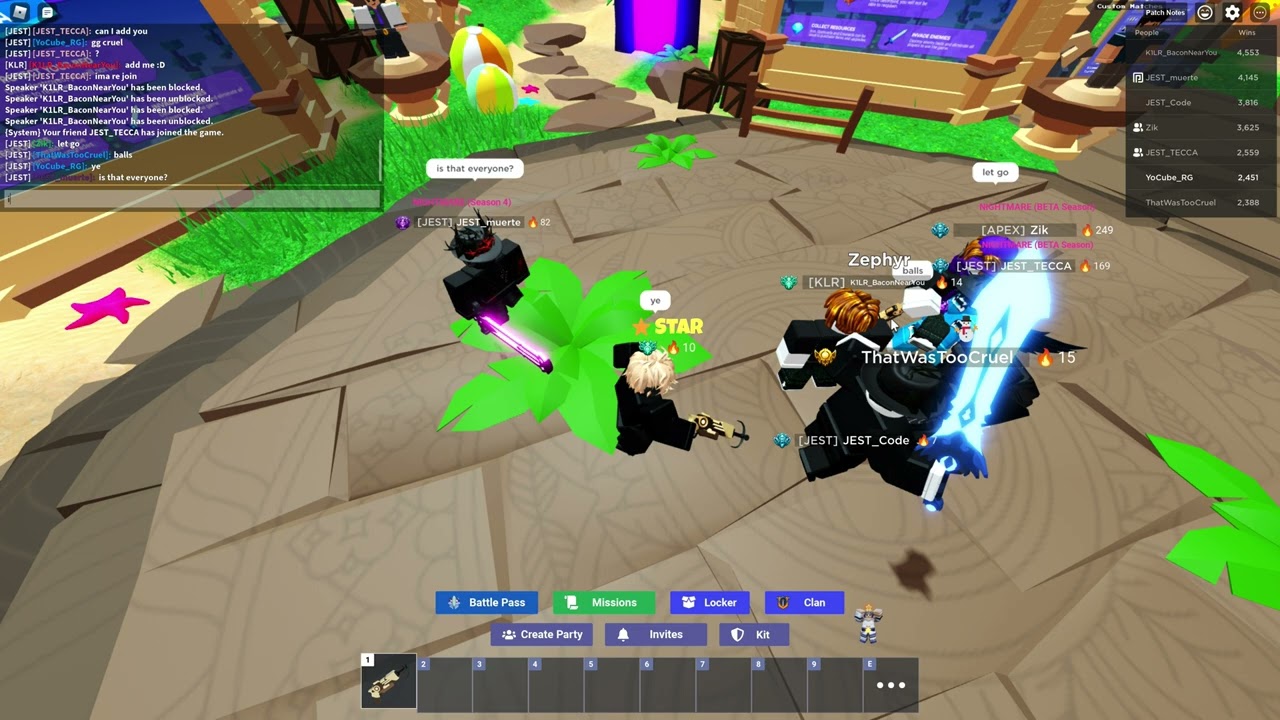 Joining JEST Clan (Roblox Bedwars) YouTube