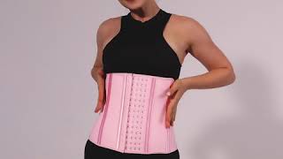 MT200149 PK1 41 Pink 4 Rows Hook Waist Cincher Three-Layer Shaping Comfort