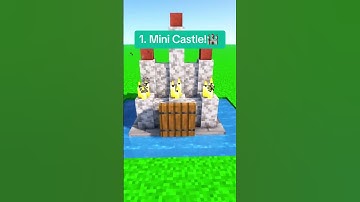 ✅3 Secret Build Hacks! (castle,bbq,cracked glass) #minecraft #shorts