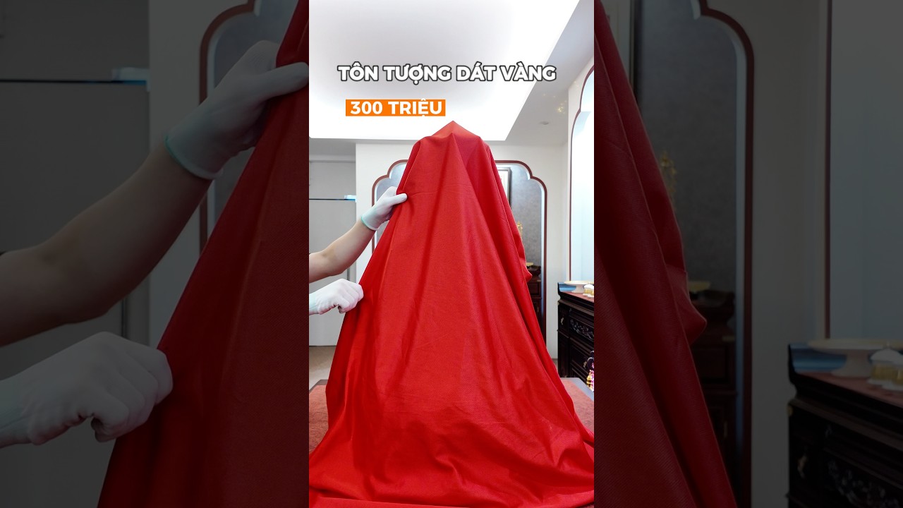Tôn tượng dát vàng 300 triệu #phapduyenshop #diatangvuongbotat #chepkinh #tuongphat #phatphap