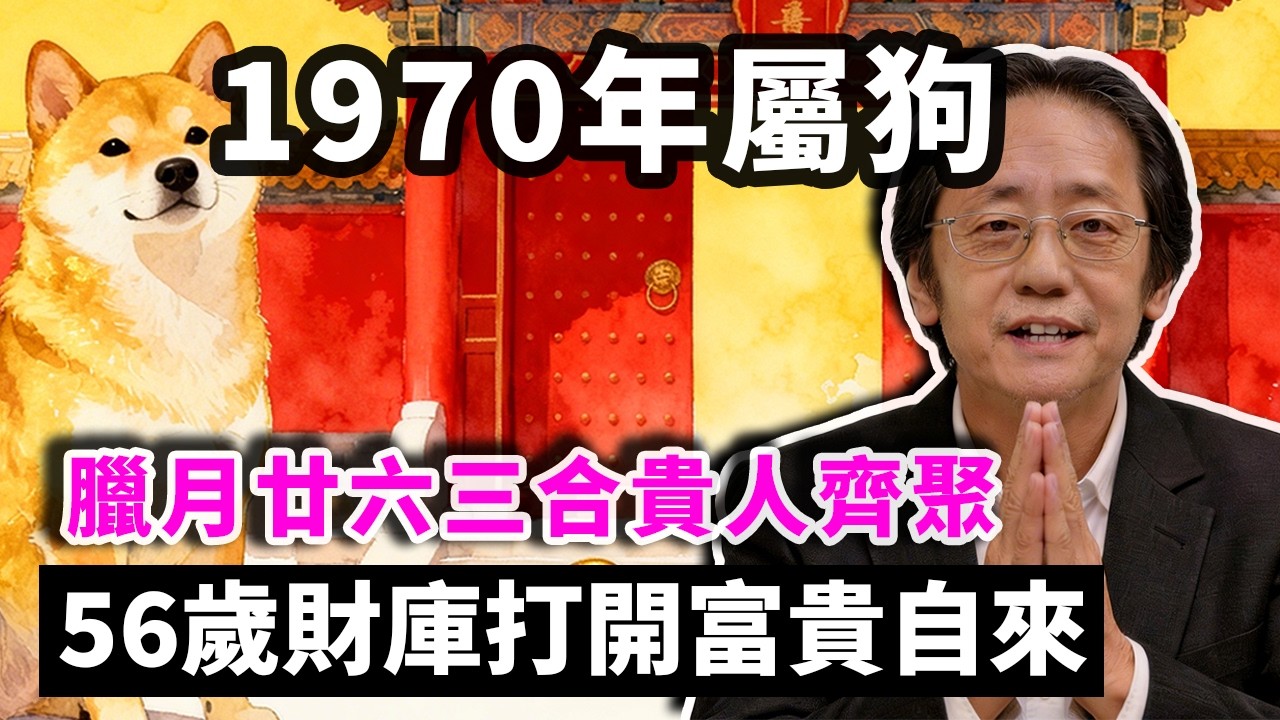 1970年庚戌狗，2026年是你的黃金十年！臘月廿六三合貴人齊聚，56歲財庫打開富貴自來！#倪海廈 #1970屬狗 #庚戌狗運勢 #2026運勢 #三合火局 #黃金十年 #晚年福氣 #易經晉卦 #傳統
