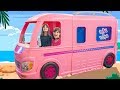 Kate & Lilly and their Barbie Car - Pretend Play Magic