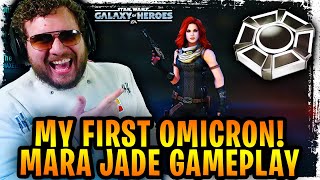 My First Omicron in Galaxy of Heroes! Mara Jade Omicron Gameplay vs GAS! Underwhelming or Bugged?