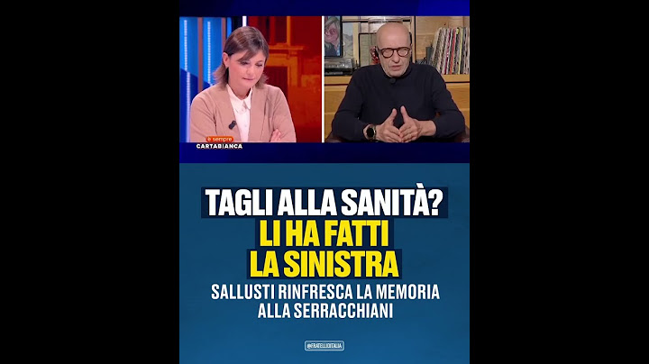 Sui tagli alla sanità, come fa la sinistra a mentire così spudoratamente? Bravo Sallusti👏🏻