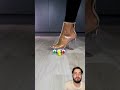 Experiment high heels crushing toothpaste