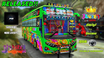 NEW BS6 BHARAT BENZ KMS JULIET 3.0 JET BUS LIVERY||DOWNLOAD NOW 😍🤩