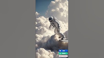 Astronaut Snowboarder: Extreme in the Clouds #astronauts #surreal