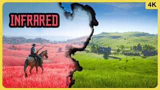 The world of Red Dead Redemption 2 - but filmed in infrared