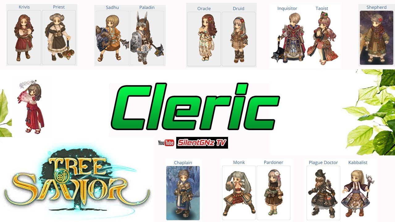 อาชีพใน tree of savior  Update  Tree of savior - อาชีพ Cleric อธิบายความสามารถทุกอาชีพในสายนี้