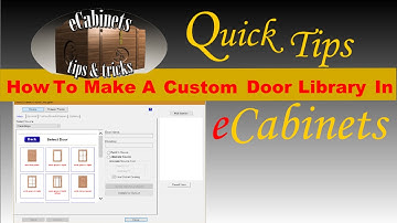 How to make a custom door library in eCabinets