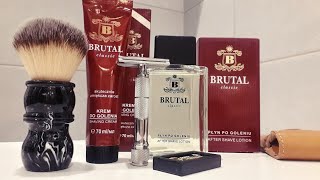 Brutal Classic Shaving Cream and Aftershave, Razorock Gamechanger .68-p, Yaqi Resin Handle R15101601