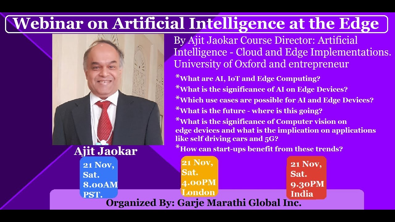 AI at the Edge, By Ajit Jaokar