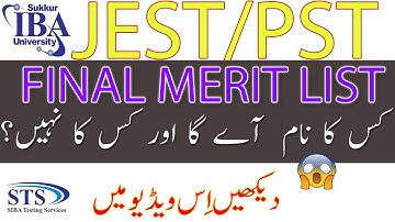 JEST/PST Big Update || Final Merit List