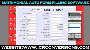 MATRIMONIAL AUTO   FORM  FILLING AUTO TYPER   SOFTWARE |