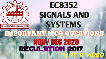 TRB MCQ Signals and systems: Part II