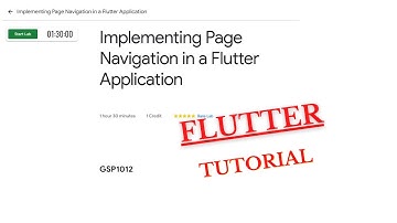 Implementing Page Navigation in a Flutter Application | Qwiklabs | GSP1012