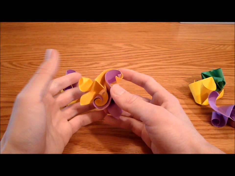 Wave Flower Origami Tutorial YouTube