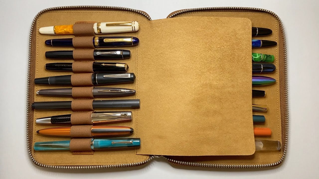 Pen Case for Fountain Pens, Fountain Pen Travel Case, Leather Pen