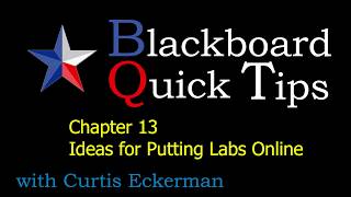 Blackboard in a Hurry [Chapter 13] - Online labs in Blackboard