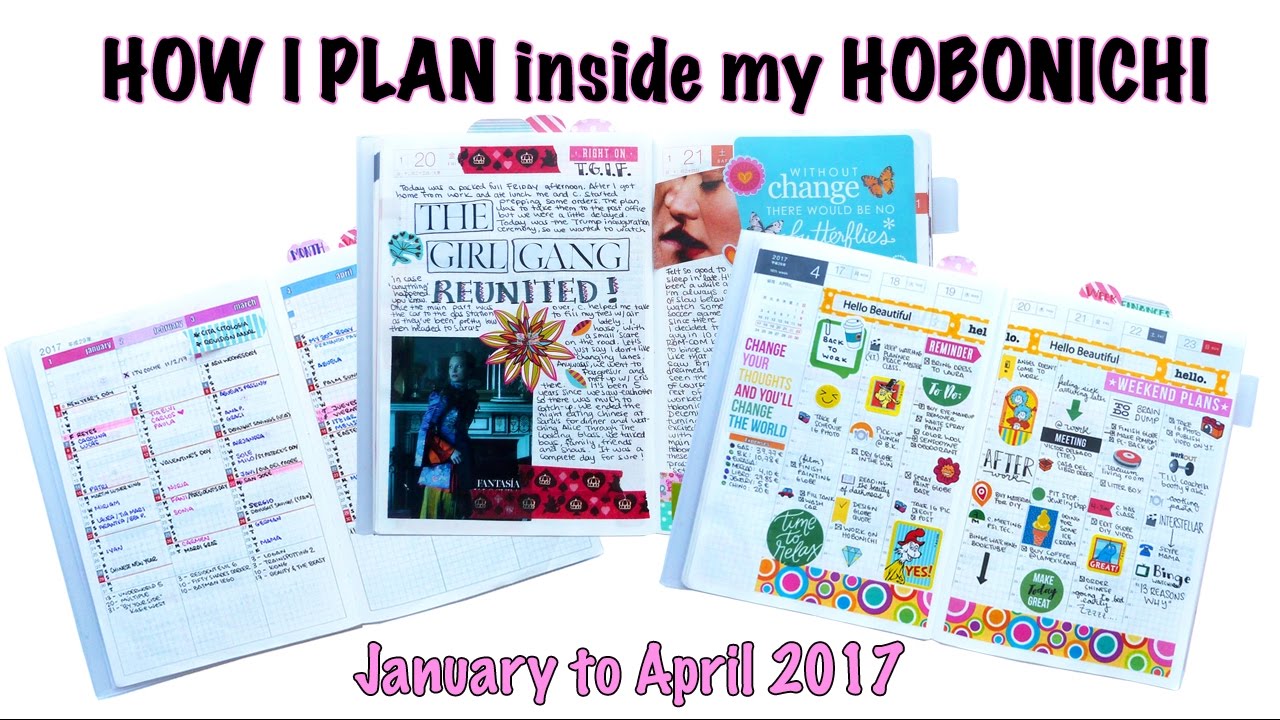 Walkthrough of my Planning - January to April 2017 - Hobonichi Cousin