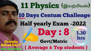 11 Physics|Day 8|10 days centum challenge|half yearly exam|sky physics