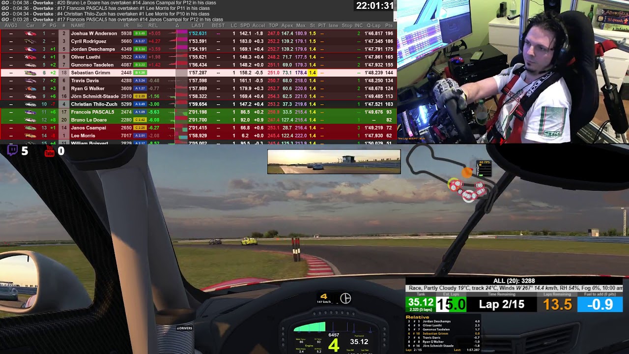 Porsche 911 GT3 Race in Motion Rig - YouTube