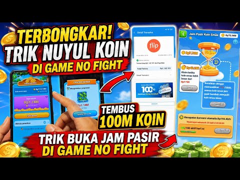 TERBONGKAR! TRIK NUYUL KOIN EMAS DI GAME NO FIGHT TEMBUS 100M! CARA BUKA JAM PASIR GAME NO FIGHT!!!