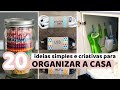 20 ideias SIMPLES e CRIATIVAS para ORGANIZAR A CASA gastando pouco