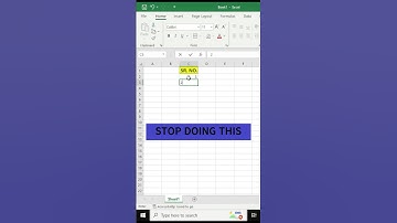 *STOP DOING THIS* || Excel Time Saving Tips And Tricks - #shorts #youtibeshorts #excel