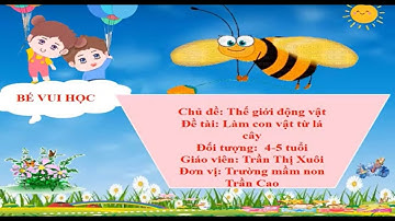 Hoạt động trải nghiệm : Bé làm con vật từ lá cây - MG 5 - 6 tuổi