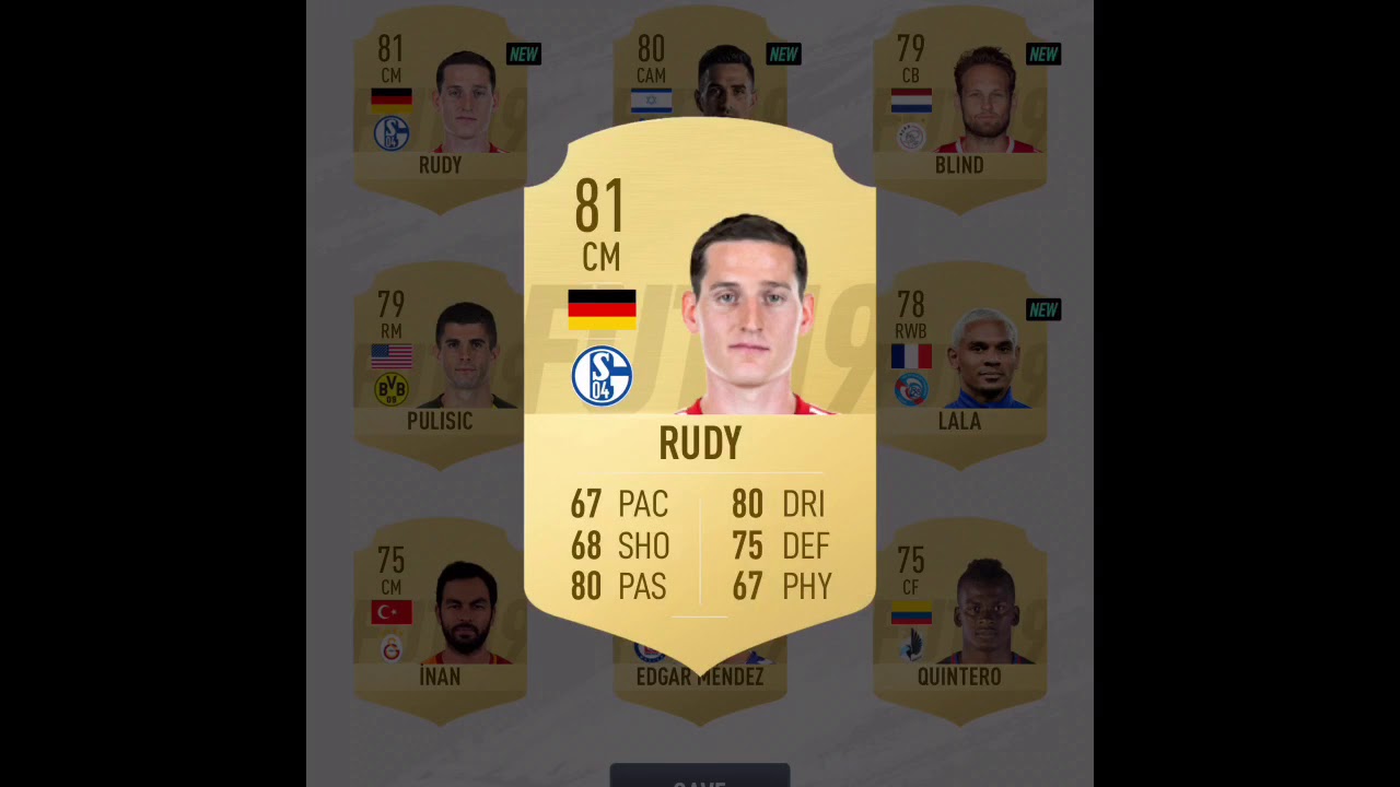 Unlocked Rudy in a rare players pack.