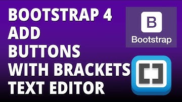 Bootstrap 4 - Add Buttons with Bootstrap 4 and Brackets text Editor