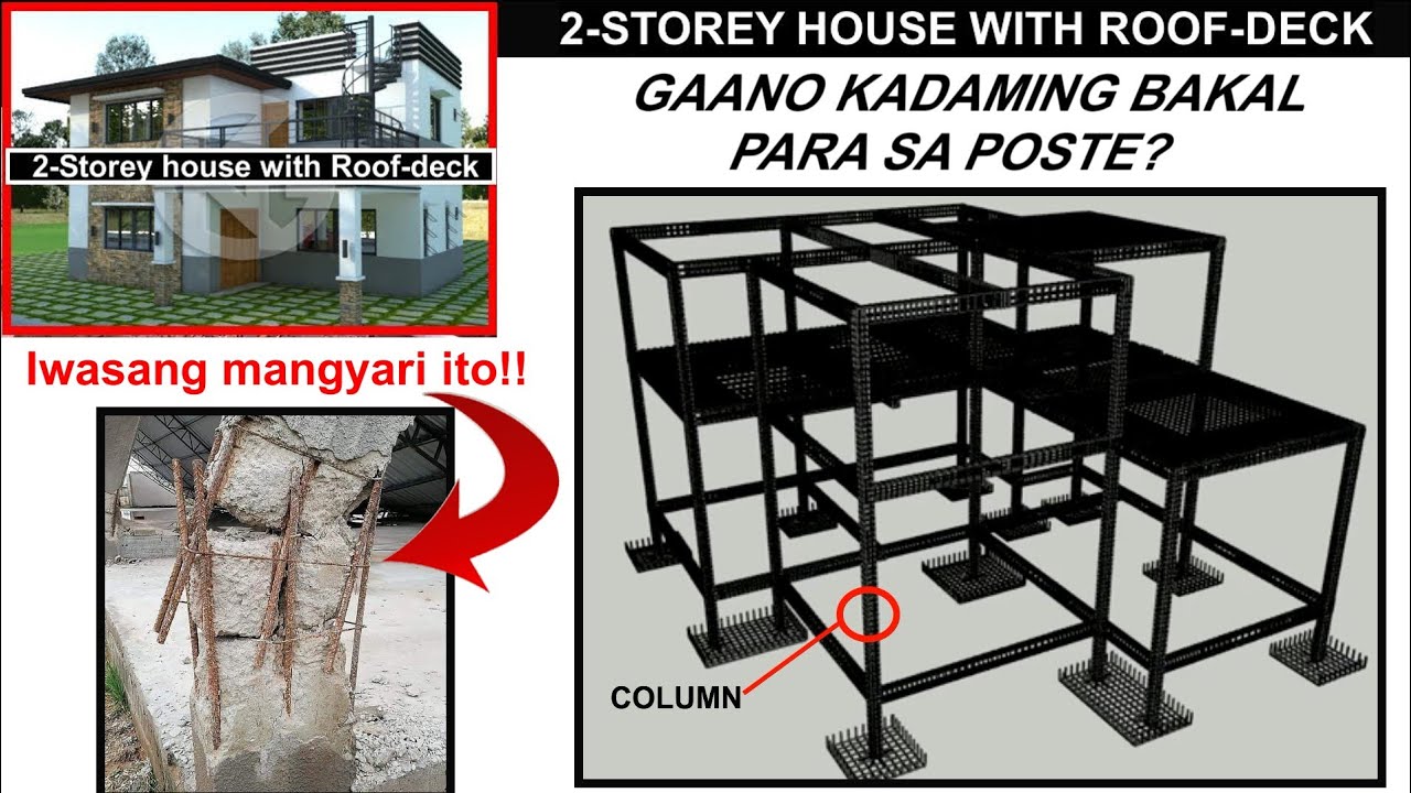 GAANO KADAMING BAKAL PARA SA POSTE NG BAHAY? | 2STOREY HOUSE WITH