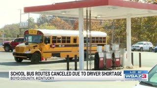 School bus routes canceled due to driver shortage